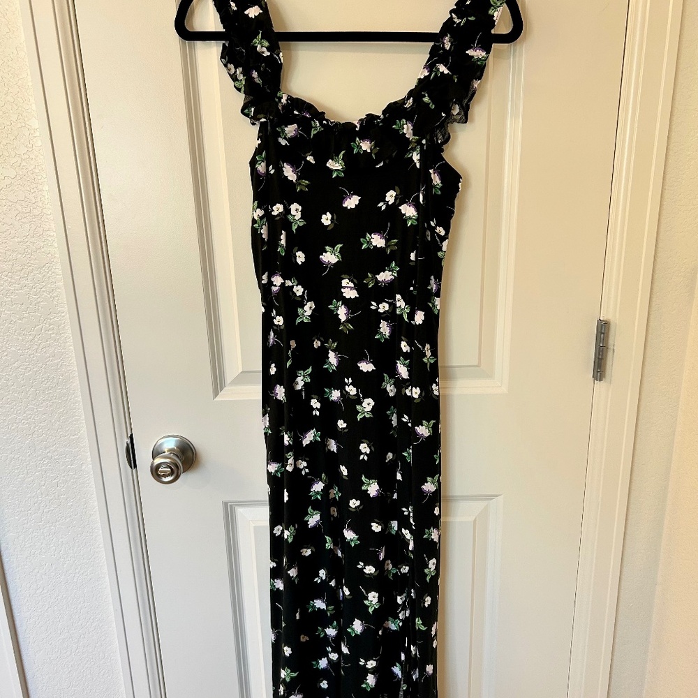 Loft Ruffle Strap Midi Dress - Picture 4 of 9